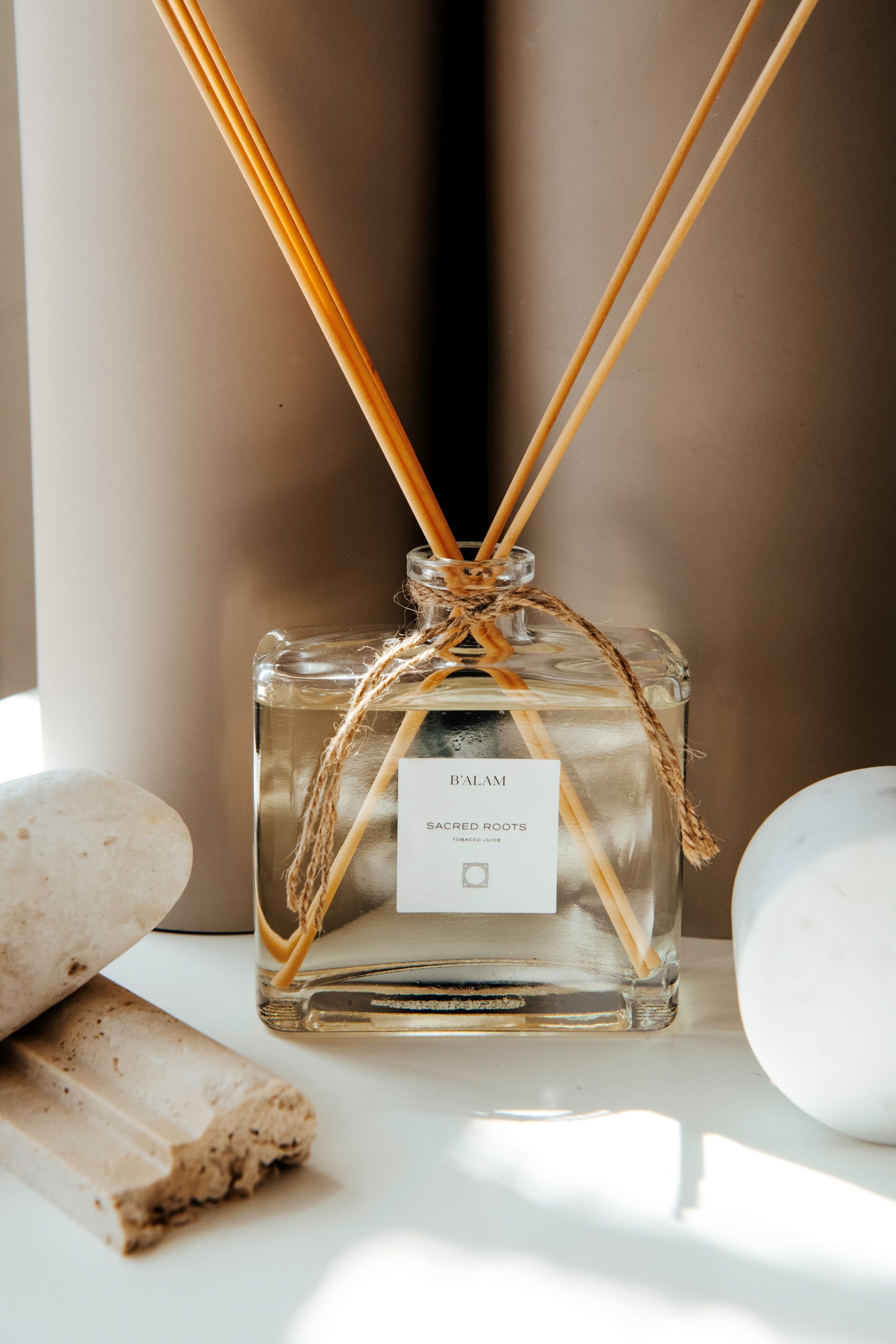 B'alam's Sacred Roots diffuser, scented with tobacco juice.